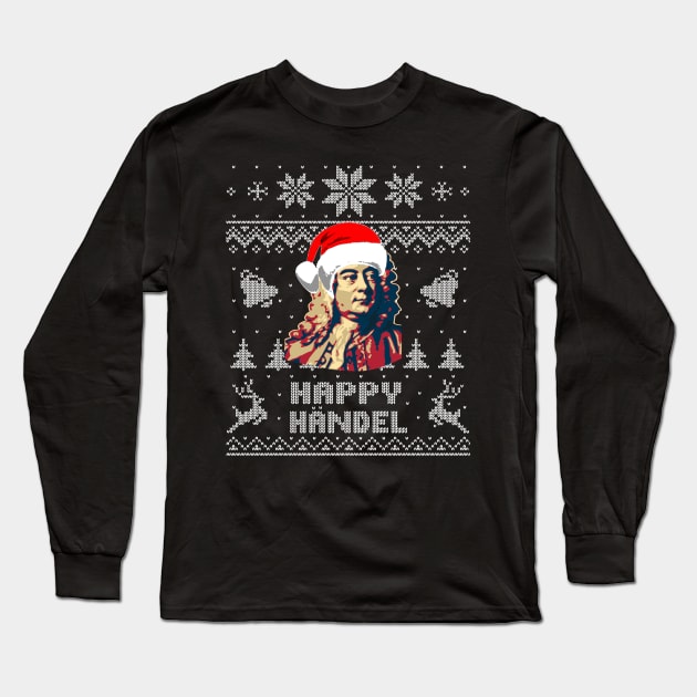 George Frideric Handel Funny Christmas Long Sleeve T-Shirt by Nerd_art